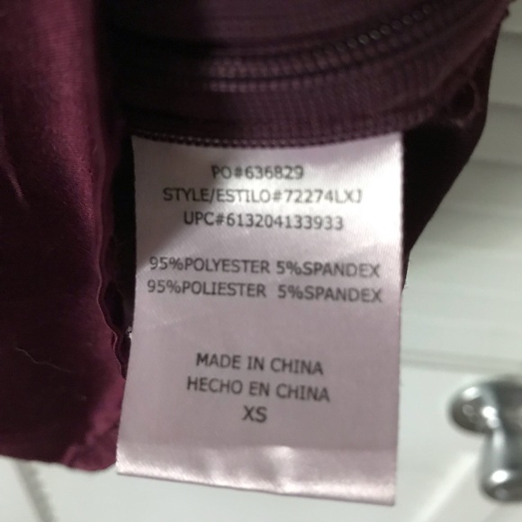 Ruffled Burgundy Dress Top with Belt - Picture 7 of 8